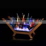 Champagne Bar Supplies LED Ice Bucket Size LED Ice Bucket KTV Transparent Ice Bucket 12 Installed Charging Bucket