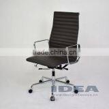 Replica EA119 Charles High Back Office Chair - Dark Grey Color Genuine Leather thumbnail-1