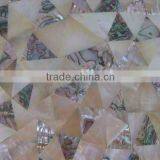 Irregular Triangle Mother of Pearl Seashell Mosaic Wall Tile thumbnail-1