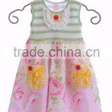 Beautiful Baby Stylish Embroidery Long Sleeve Cotton Dress and Ruffle Pant Kids Clothes thumbnail-4