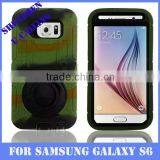 Hybrid Heavy Duty Ring Holder Protective Case For Samsung Galaxy S6 Cover thumbnail-2