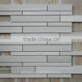 White Cream Marble Mosaic, White Woodvein Marble Mosaic, Round Marble Mosaic thumbnail-4