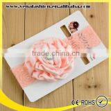 Fashion Elastic Girls Pearl Flower Knitted Head Bands thumbnail-5