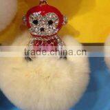 1229new Design Colourful Rabbit Fur Pom Pom Ball for Keyring and Bags thumbnail-3