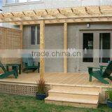 Recycled Backyard Outside Hollow Composite Wood Decking Wpc Decking Hexagonal Pergola thumbnail-5