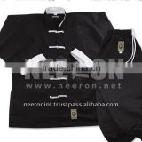 Black 100% Cotton Kung Fu Uniform