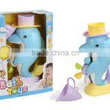 2016 Baby Shower Favors Bath Toy Organizer Water Pipes Squirt Dolphin Bath Toy With CE/ROHS Certificates thumbnail-1