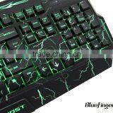 Custom Professional USB Computer Game Keyboard With Green Backlit thumbnail-5
