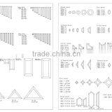 clear beveled glass in 1mm,2mm,3mm edge thickness