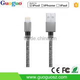 [MFi Certified] Manufactures MFI PU Leather Cable Cord 3.28 ft /1m with Aluminum Connector USB Cable for iPhone