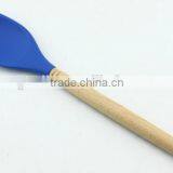 Popular Kitchen Utensil Silicone Cooking Spoon With Wooden Handle thumbnail-1