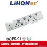 Universal 10 Amp Individual Switch 5 Gang Extension Cord Power Strip thumbnail-1