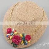 New Hot Selling Flower Choker Collar Vintage Pendant Statement Necklace Women thumbnail-3