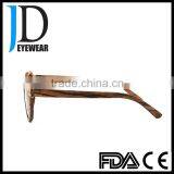 Retro Round Environmentally Friendly Wooden Sunglasses With Brown Solid Color Lens thumbnail-4