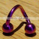 Colorful Plated Spirals in 316L Steel Piercing Body Jewelry thumbnail-1
