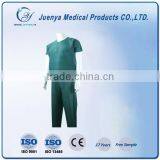 Dark Green V-Neck Disposable Scrub Suit thumbnail-1