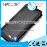 Bluetooth Genuine Leather Men Anti-theft Anti-lost Alarm Smart Phone Wallet