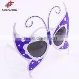 No.1 Yiwu Exporting Commission Agent Wanted Cute Butterfly Shaped Blue Holiday Eyewear Sunglasses for Party thumbnail-2