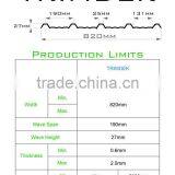 Plastic Polycarbonate Corrugated Sheet for Greenhouse Roof (Pearly RED TRIMDEK) thumbnail-5