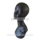 Wholesale Matt Black Mannequin Head for Wig Display thumbnail-2