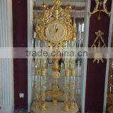 24K Gold Plated Brass Clock, Home Decorative Clock, Romantic Wedding Gold Gild Clock thumbnail-5