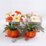 New Design Silk Chrysanthemum Pumpkin Shape Artificial Decorative Bonsai thumbnail-2