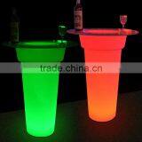 Modern Color Changing Rechargeable Top Glass Home Bar Table thumbnail-1