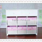 Handmade White Solid Living Room Cabinet With Drawers thumbnail-1