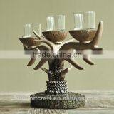 Home Goods Antiques Resin Deer Antler Old Fashioned Candle Holder thumbnail-2