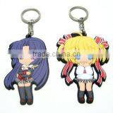 3D Cute Girl Pvc Keychain thumbnail-1