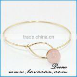 Turquoise Fashion White and Green Color Alloy Cuff Wire Bangle thumbnail-6