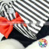 Black Short Sleeve Pet Dog Coat ,Stripe Collar With Button Pet Dog Clothing ,Little Red Bowknot Pet Dog Clothing thumbnail-4