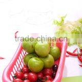 Wholesale MIni Cute Plastic Storage Basket Kitchen Accessories Wash Fruit Vegetable Sieve Storage Basket Dropping Water thumbnail-5