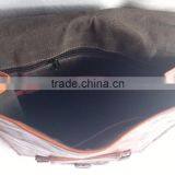 Handmade Vintage Full Flap Pure Goat Leather Travel Bag thumbnail-3