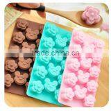 Cheap Silicone Rubber Ice Mould Tray With Plum Blossom Bear thumbnail-1