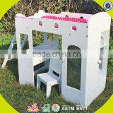 Wholesale Kids Toy Double-deck Children Toy Wooden Doll Bed W06B039 thumbnail-2
