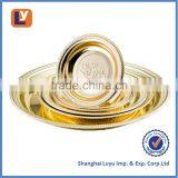 Stalinless Steel Serving Tray Round Tray in K-Gols Color thumbnail-1