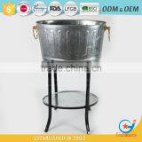 Wholesale Galvanized Metal Homeware Ice Bucket Drinks Outdoor Bucket Metal Ice Buckets thumbnail-2
