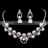 Fashion Rhinestone And Crystal Wedding Decoration Pearl Bridal Jewelry Set thumbnail-1