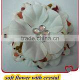 Wholesale Soft Hair Flower With Crystal Hair Flower Hair Accessory thumbnail-1
