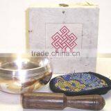 High Quality Handmade in Nepal Tibetan Meditation Shiny Singing Bowl thumbnail-2