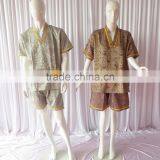 Free Shipping 2colors Unisex Sweat Steam Clothes Fashion Floral Jacquard Pajama V-Neck Ladies Pajama Sets For Sauna thumbnail-1