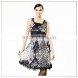 Customized 2014 Top Quality New Design Digital Printing 100% Silk Chiffon Dresses thumbnail-1