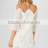 Mesh Fabric Embroidery Summer Dress Latest Design Beach Dresses thumbnail-6