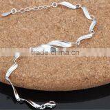 Noble Simple Style Plain Silver Twisted Design 925 Sterling Silver Bracelet thumbnail-2