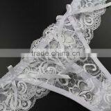 Stock Summer Style Double Bowknot Transparent Sey Panties Women Lace Thongs Sey G String T Back Lady Briefs Seamless Underwear w thumbnail-4