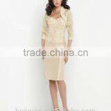 Long Sleeve Satin Lace Mother Bridesmaid Dress Designers thumbnail-2