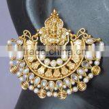 RAM LEELA Dangler Gold Tone Dangler TEMPLE EARRINGS thumbnail-1