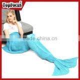 Factory Supplier Knitted Wool Handmade Mermaid Blanket thumbnail-5