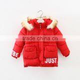 lastest dress design wholesale warm winter clothing girls hooded coat ,hood girls winter coat